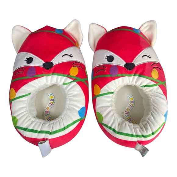 Squishmallows Fifi The Fox Holiday Christmas Women’s Slippers Size-8/9 - Picture 1 of 4